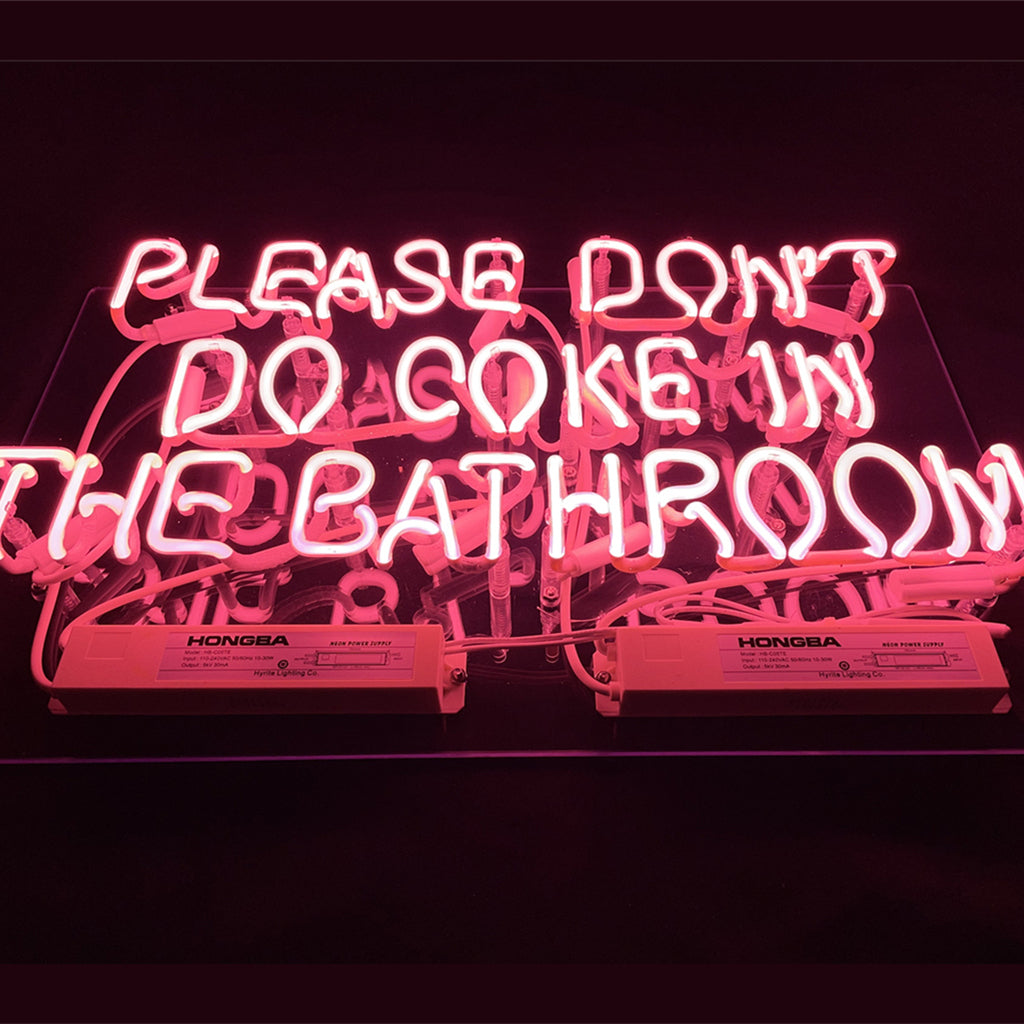 Please Don't Do Coke in The Bathroom — Neon Sign